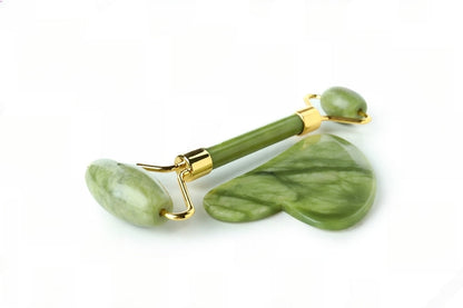 Premium Jade Roller with Deep cut Gua Sha