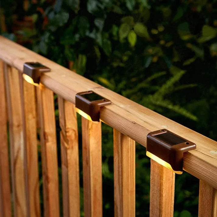 Solar Stair Lights : Auto Light Up In The Dark